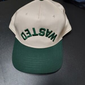 Otto 1764 Hat Mens OSFM Wasted Snap Back Two Tone Cream Green Golf Cap Lgo